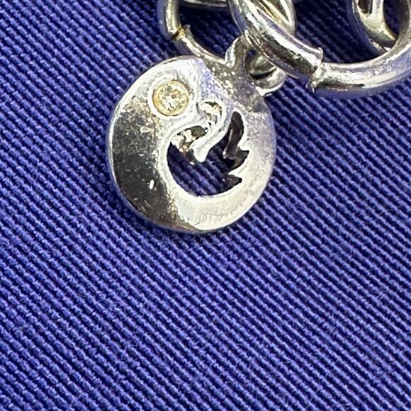 Swarovski Long Dual-Tone Open Ring Chain Necklace - Picture 6 of 8